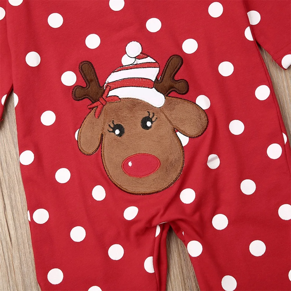 LOOZYKIT; Рождественский комбинезон для новорожденных; комбинезон с принтом оленя для девочек и мальчиков; цельнокроеный Рождественский костюм с длинными рукавами для малышей; осенняя одежда
