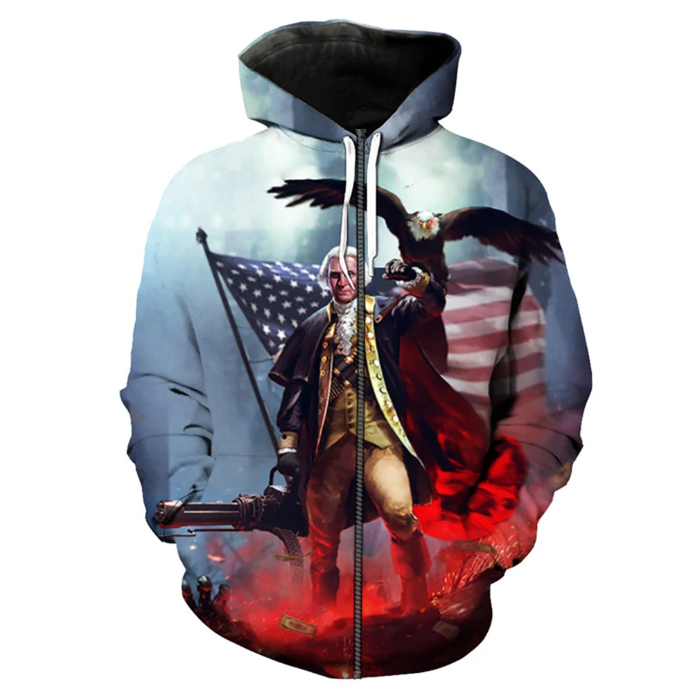 Tessffel животных American Eagle флаг Камуфляж Охотник Охота спортивный костюм пуловер