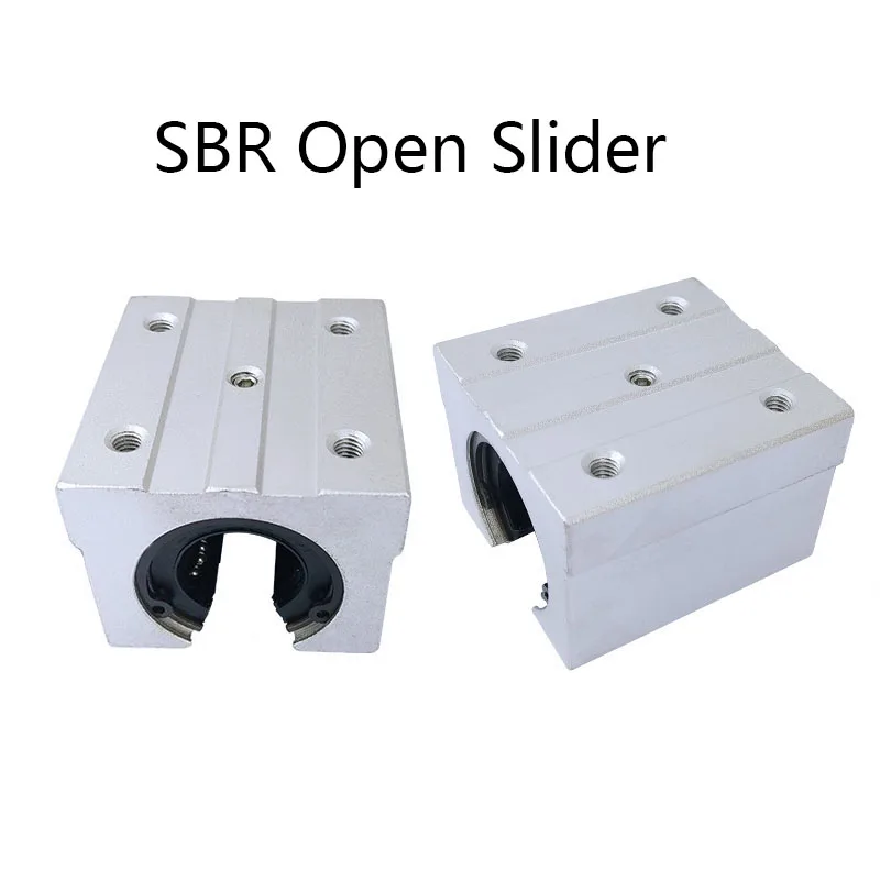 

1/4 Pieces Open Box Linear Slider Bearing Block SBR10UU SBR12UU SBR16UU SBR20UU SBR25UU for CNC Router SBR Linear Guide Rail