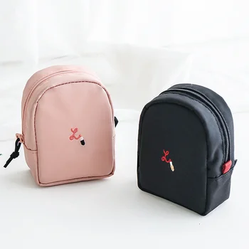 

PURPORED 1 Pc Mini Lipstick Storage Bag Cute Solid Cosmetic Bag Travel Women Makeup Bag Pouch Small Toiletry Bags Dropshipping