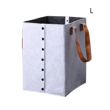 

Toys Large Capacity Felt Organizer Laundry Hamper Bedroom Dormitory Foldable Blankets With Handles Clothes Storage Basket