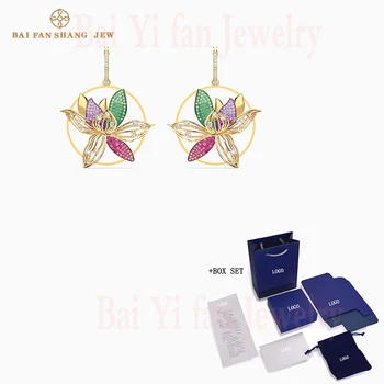 

2020 Fashion SWA New TOGETHERNESS Pierced Earrings Charming Blooming Magnolia Flower Decoration Feminine Romance Jewelry Gift