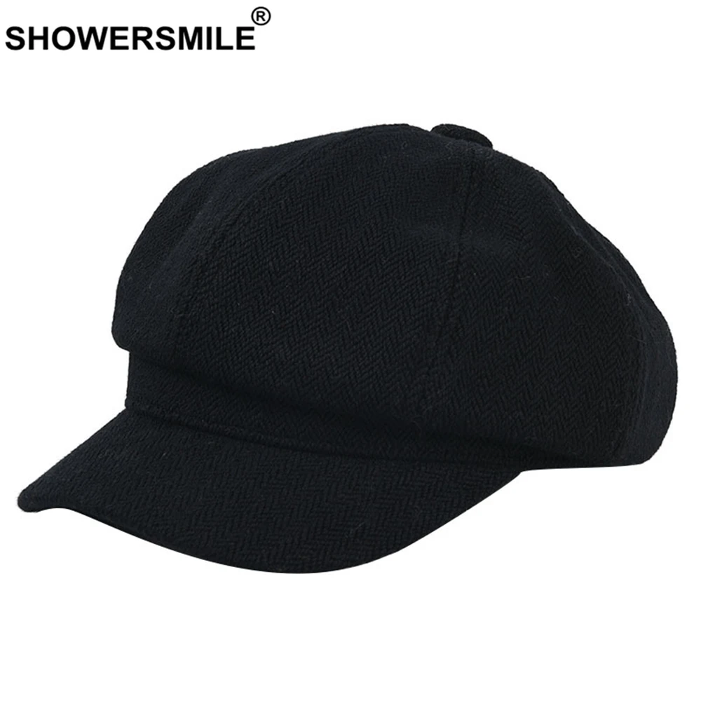 SHOWERSMILE Ретро кепка газетчика для женщин весенне Летняя женская восьмиугольная