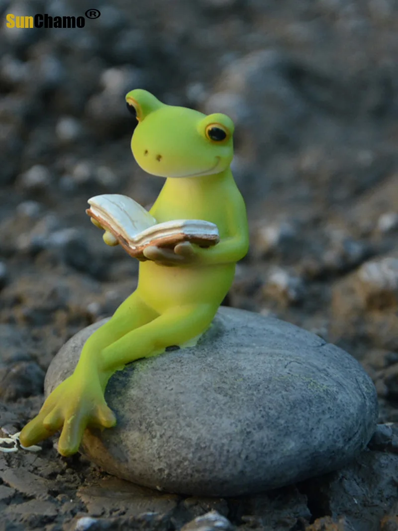 Новые украшения в виде маленькой лягушки креативный микробонсай для пейзажа
