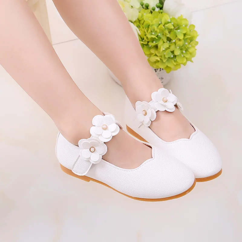 children's sandals near me 1-11 year Leather Girls Shoes Flowers Party Shoes For Baby Princess Shoes for Kids Children Flats Dress Shoe White Sandal Lady s children's shoes for sale