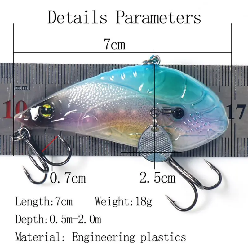 7 cm /18g Artificial Bait False Shrimp Shape Casting Lure Long Shot Ocean Fishing Accessories With 2 Treble Hooks New