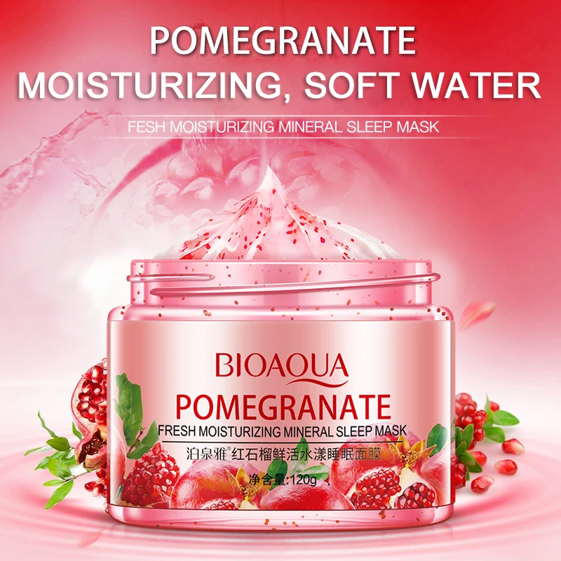 Bioaqua Sleeping Mask NoWash Pomegranate Kiwif Fruit Face Skin Care
