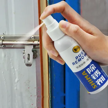 

New Metal Surface Chrome Paint Car Maintenance Iron Powder Cleaning Rust Remover Quick Cleaning Spray 120ml Rust Remover #LR4