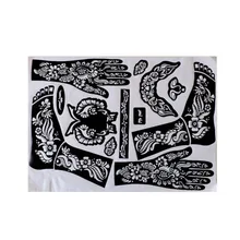 Шаблоны татуировки руки/ноги трафареты для татуировок хной для аэрографии Профессиональный mehndi набор для покраски тела поставки 107 случайный