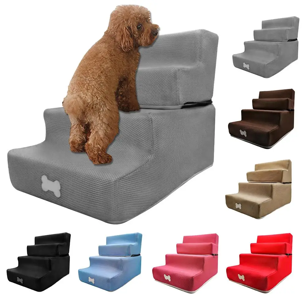 

Dog Pet Stairs Step Dog Stairs Removable Four-layer Removable Washable Ventilated Mesh Climbing Ladder High Quality Newer