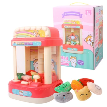 

Kids Electric Mini Catching Doll Machine Play House Children's Clip Doll with Light Music Educational Toy