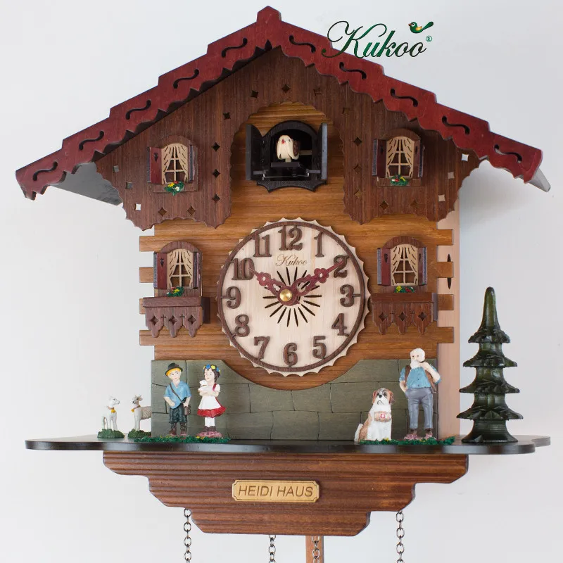Деревянные настенные часы-колокольчик Heidi Cabin модный сад импортное ядро