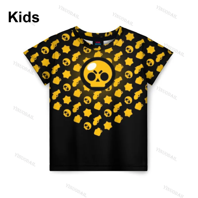 

Shark Leon Star Children's Wear Kids T-shirt Shooting Game 3d Shirt Browling Boys Girls Short Sleeve Tops Tshirt Teen Costume