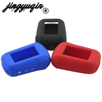 

jingyuqin A92 Silicone Case KeyChain for Russian Starline A95 A94 V62 A62 A64 Two Way Car Alarm LCD Remote Control Key Chain