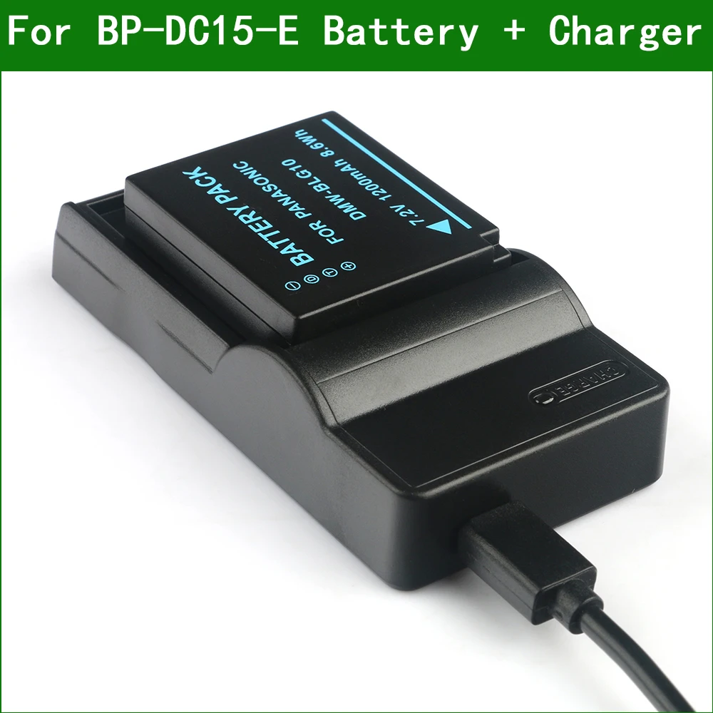 Caricabatterie Per Fotocamera Per Leica Bp-Dc15 Bp-Dc15-E D-Lux Tipo 109, Bp-Dc15-U (Tipo No.1546), C-Lux 7 (Tipo No.3952)