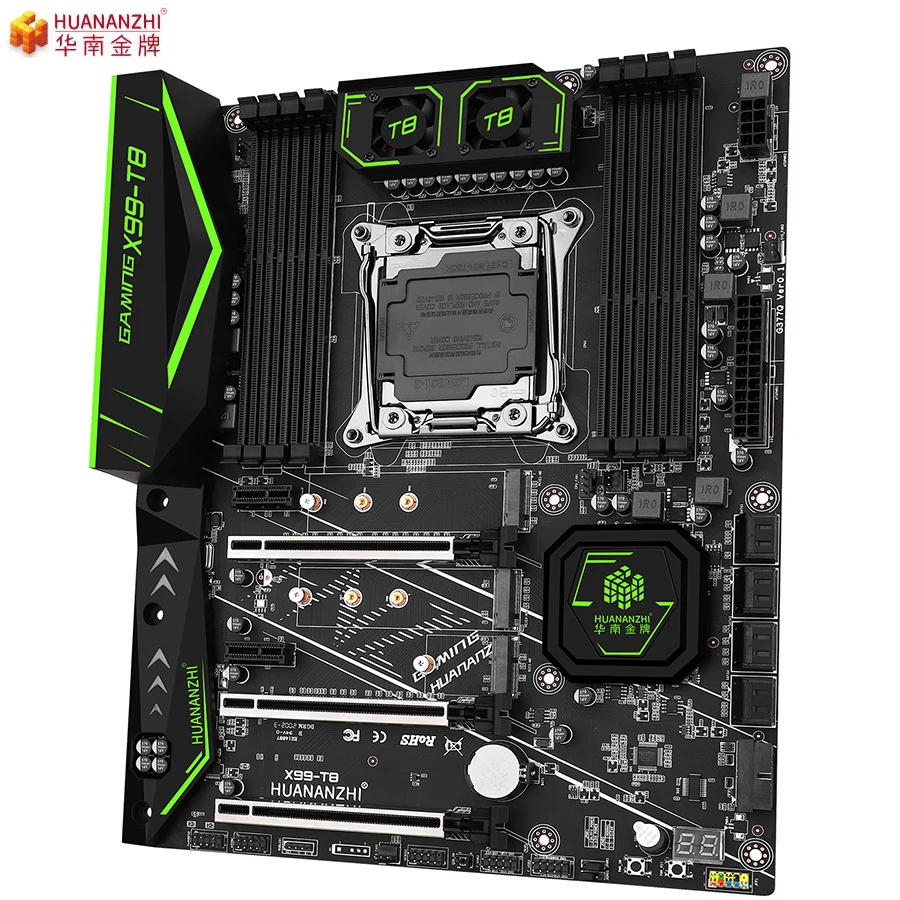 HUANANZHI X99 t8 материнская плата M.2 слот wifi LGA2011-3 поддержка E52678