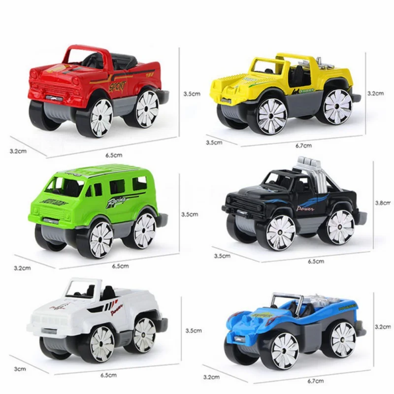 Для маленьких мальчиков и девочек 1: 64 Auminum внедорожный автомобиль, модель автомобиля, литая под давлением, пластиковые игрушки, комплекты автомобилей для детей Y1