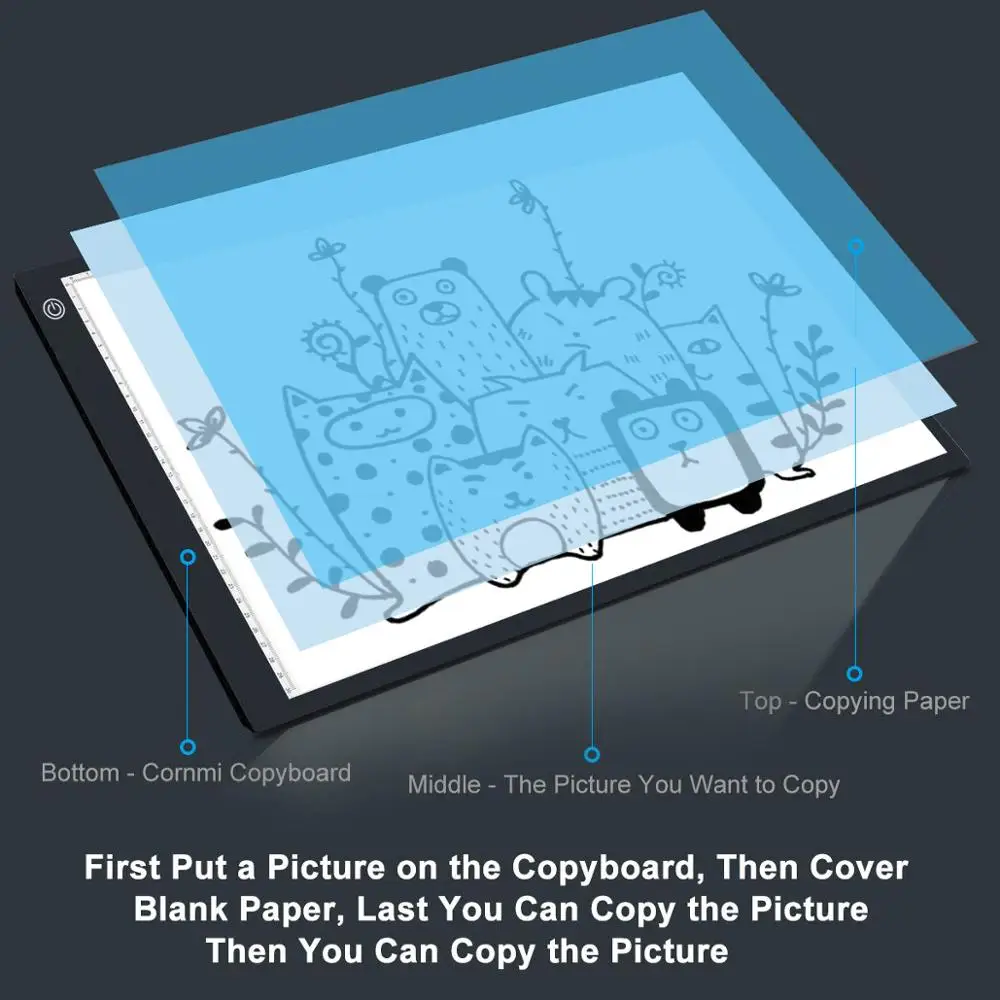 A2 LED Tracing Light Board 23 Light Pad & Tracing Paper – The Display  Outlet