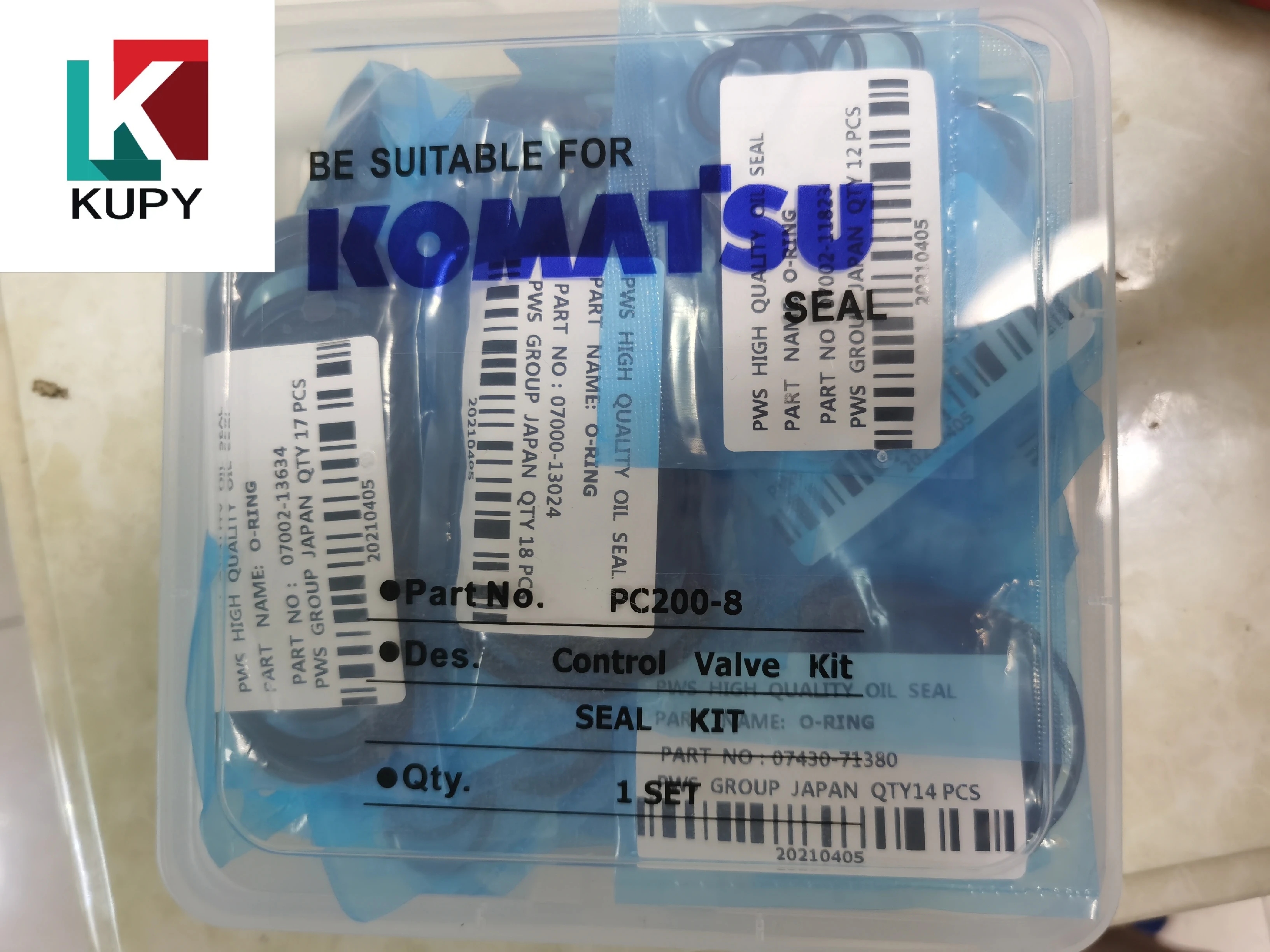Pc2008 Control Valve Repair Seal Kit For Komatsu Excavator Control Valve Seal Kit For Pc2008