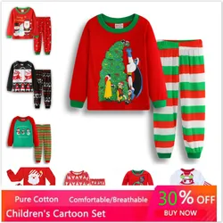 Meninos pijamas pijamas roupas de natal conjuntos criança pijamas crianças pijamas criança manga longa primavera outono pjs crianças meninas