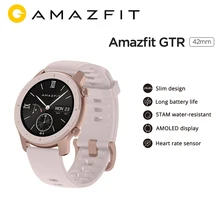 [] глобальная версия AMAZFIT GTR 42 мм умные часы 5 АТМ водонепроницаемые gps ГЛОНАСС Bluetooth Монитор Сердечного Ритма Смарт-часы