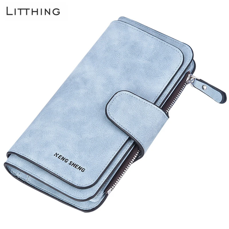 Женский Длинный кошелек Litthing из искусственной кожи женский матовый для карт с