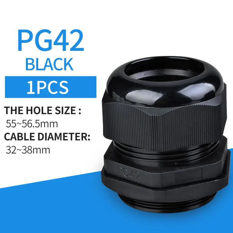 PG16 - Pressacavo a 2 fori impermeabile IP68 guarnizione in nylon regolabile controdado per filo di diametro 4,3-6,1 mm