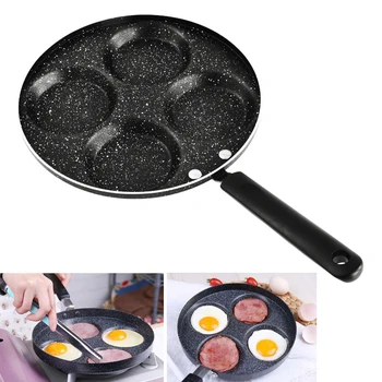 

Four-hole Omelet Pan For Eggs Ham PanCake Maker Frying Pans Creative Non-stick No Oil-smoke Breakfast Grill Pan Cooking Pot