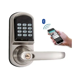 

Digital door lock home with keys electronic TT lock app bluetooth password door handle lock manufacturer