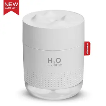 

Premium H2O Humidifier 500ML Humidificador 30mL-50mL/H Air Humidifier USB Umidificator with Diming WW Light Nawilzacz Powietrza