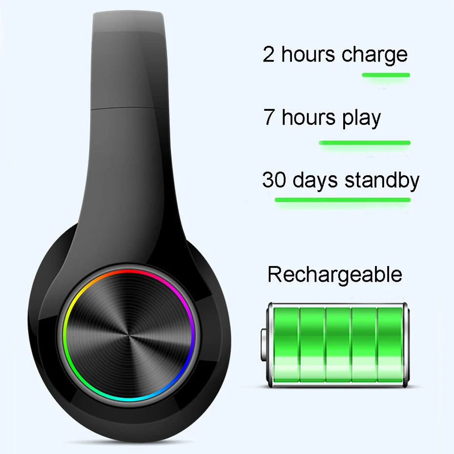 Wireless Earphones Bluetooth 5 0 Headphone support Xiaomi iPhone Foldable Extendable Stereo Headset Visture B39N