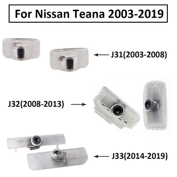 

2Pcs LED Car Door Light For Nissan Teana J31 J32 L33 2019 2018 2017 2016 2015 2014 2013 - 2003 Auto Logo Welcome Lamp Projector