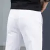 Men's Pure White Pants Slim Fit Business Pants for Men Suit Pants Ankle Length Summer Autumn Formal Leisure Suit Trousers  L79 6