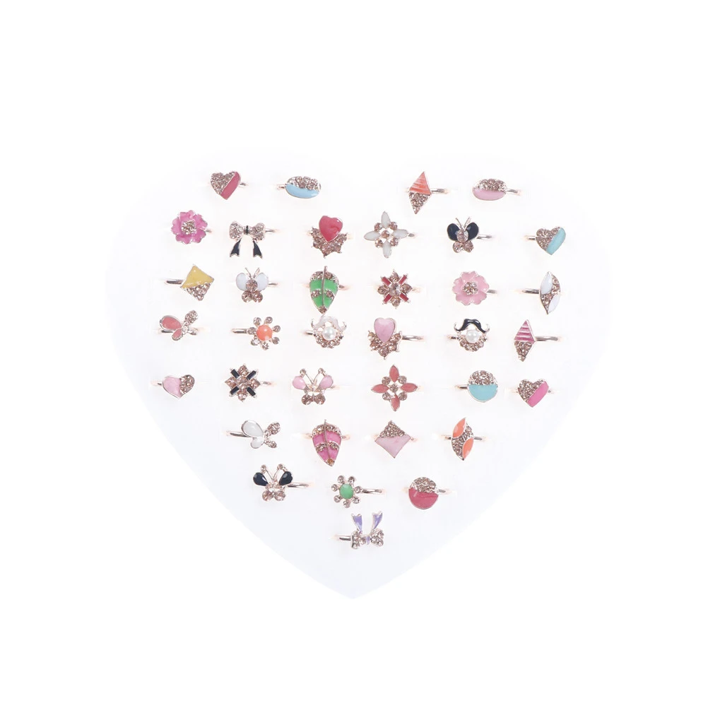 6 шт. детские кольцо с украшением в виде кристаллов детей вечерние маленькие