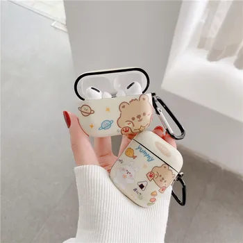 

Luxury IMD Design for Airpod Cases Earphone Cute Animal Cartoon Bear Cover for Airpods Case with Hook for Earpods Case