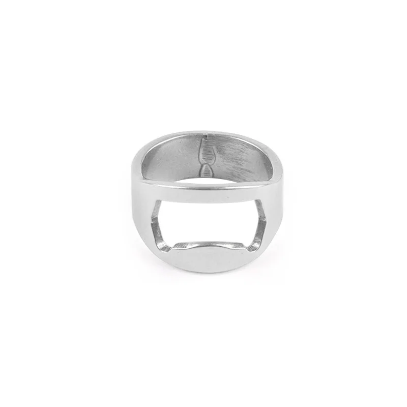 1 шт. 22 мм нержавеющая сталь открывалка пивная бутылка уникальный творческий Универсальный нержавеющая сталь палец кольцо-форма 4 цвета