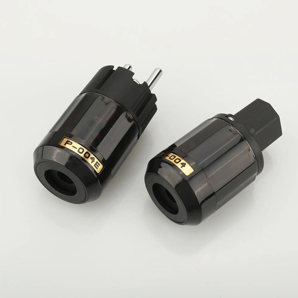 Новый бренд 1 пара Hifi audio Brass P 004E + puer copper C 004 родиевое покрытие EU Schuko AC розетки|plug