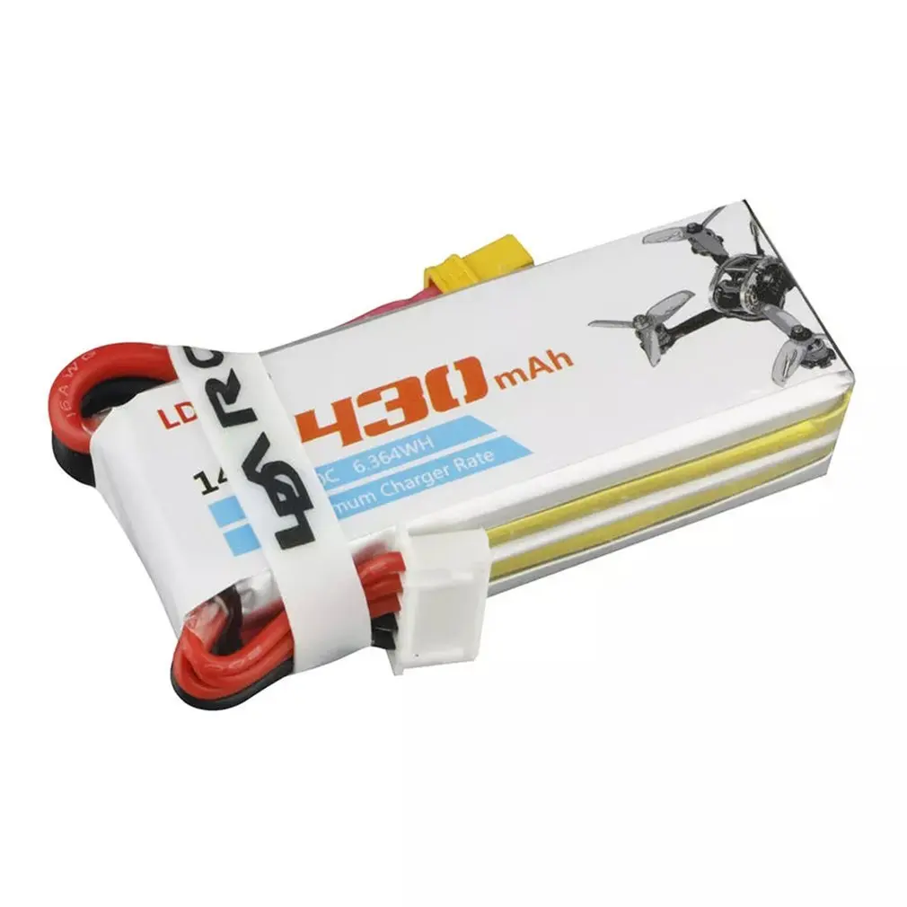 

New LDARC 14.8V 430mAh 80C 4S Lipo Battery XT30 Plug for ET85 Beta85X RC FPV Racing Drone Replace Rechargeable Batteries