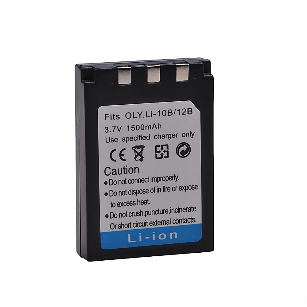 1500mAh Li10B Li12B Li 10B Li12B Batterie pour Olympus C50 C60 C70