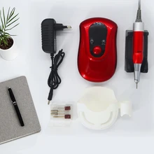 30000 об/мин профессиональная дрель для ногтей маникюрный набор пилка Электрический станок бит для ногтей набор с батареей портативный шлифовальный станок для ногтей