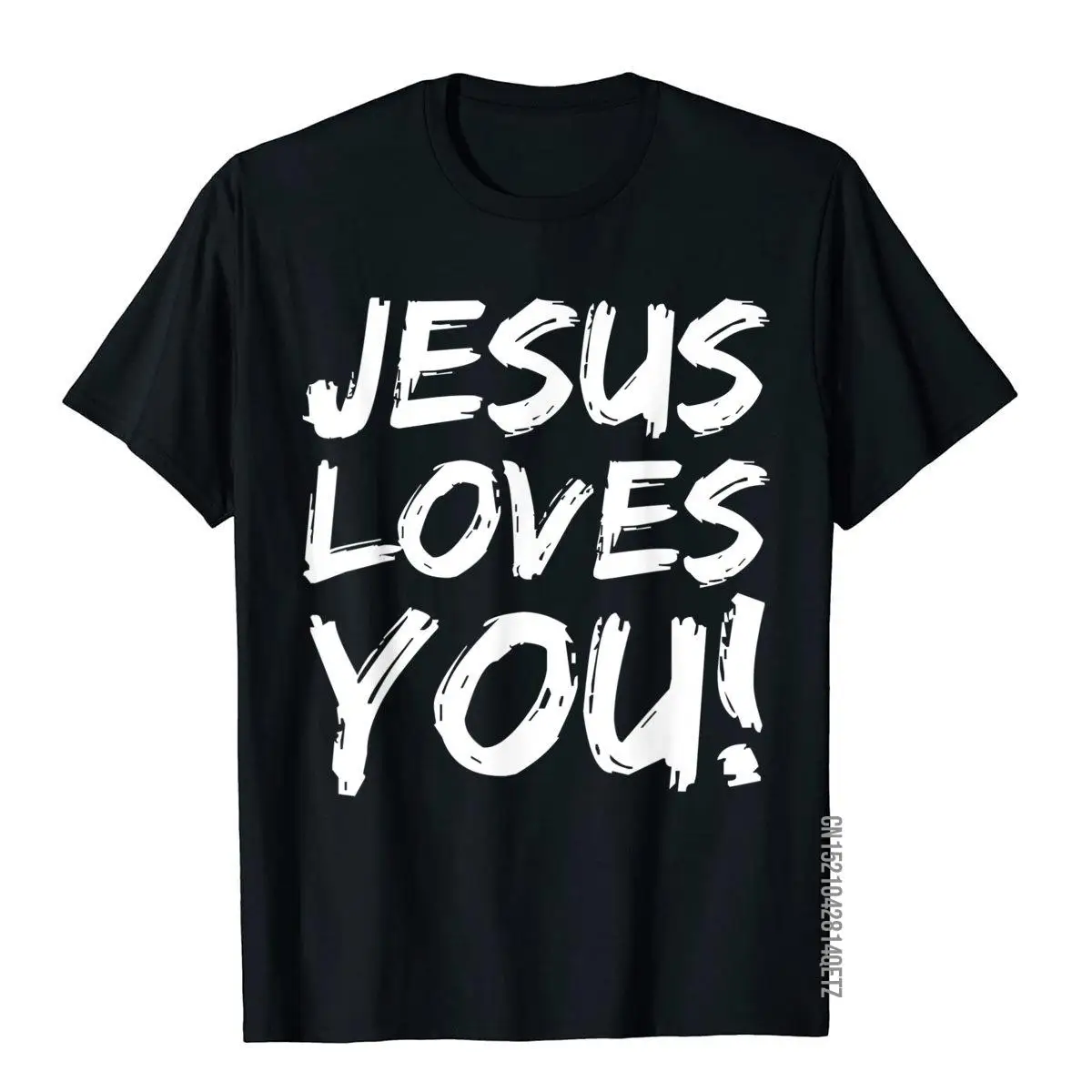 Christian Evangelism Gift for Men Jesus Loves You T-Shirt__B9803black