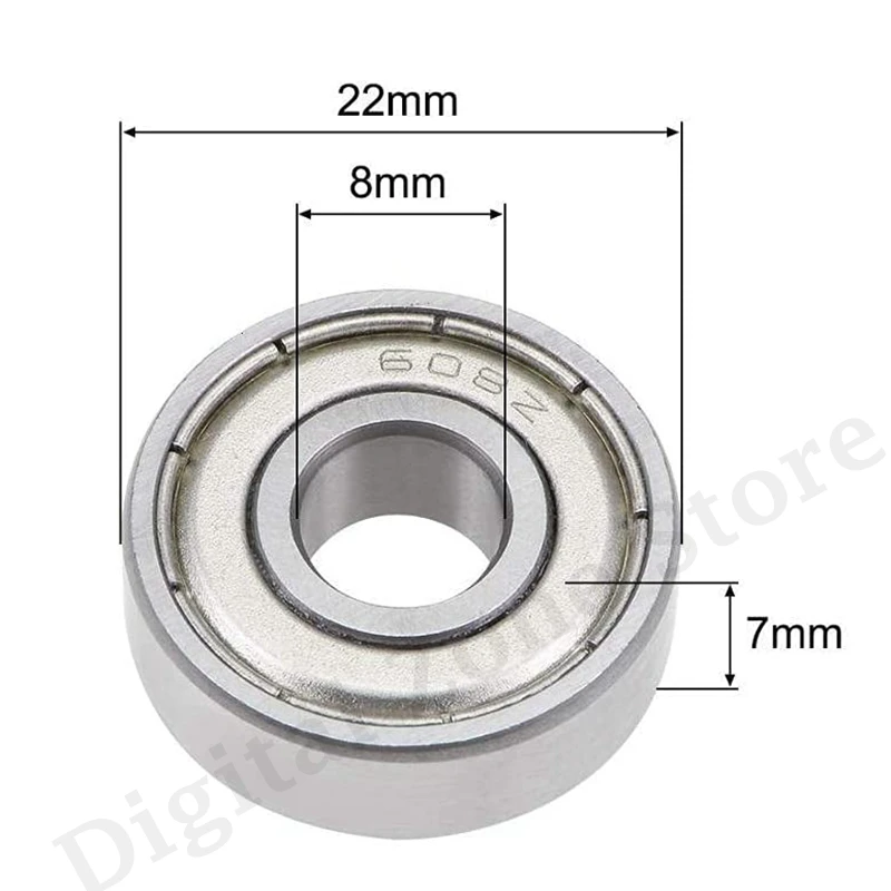 5Pcs 608ZZ Diepgroefkogellager 8X22X7Mm Dubbel Afgeschermd GCr15 Stalen Lagers 3D Printer onderdelen