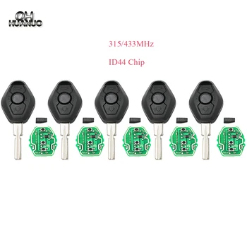 

5PCS*EWS 3 Buttons Smart Remote Key For BMW 3 5 7 SERIES E38 E39 E46 315MHZ/433MHZ With ID44 (PCF7935) Chip HU58 Blade