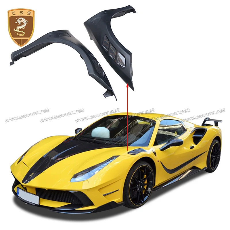 

2pcs FOR Ferrari 488 carbon Fender Mud Flap Guard splash Mudguard Fenders Mudflaps car accessories auto styline Front Rear
