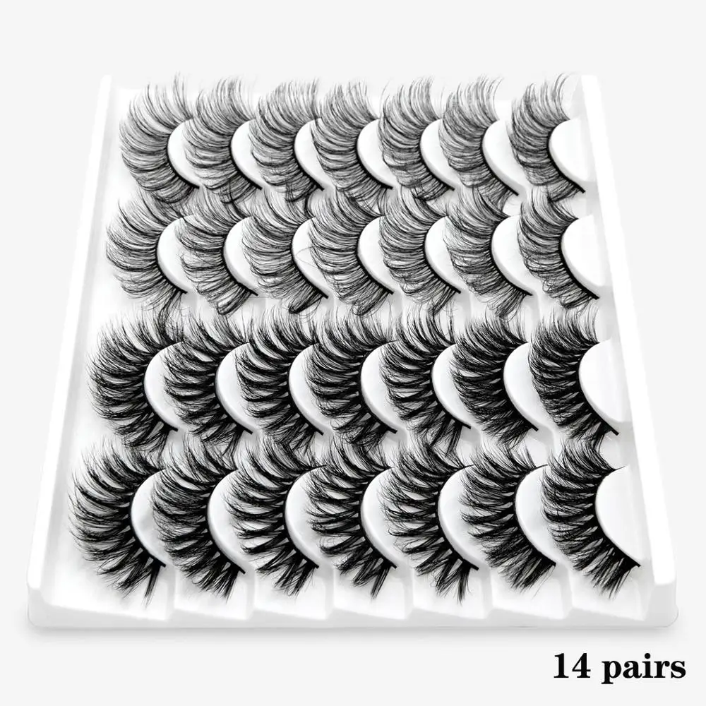 ISEEN 16 пар ресниц 3D норковые накладные ресницы естественные длинные объемные
