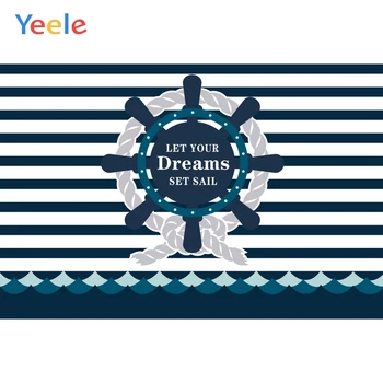 

Yeele Painting Portrait Rudder Stripes Vintage Wave Photography Backdrops Personalized Photographic Backgrounds For Photo Studio
