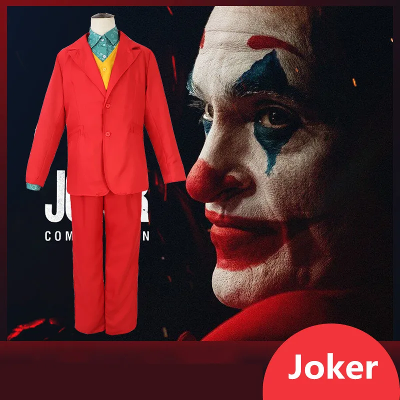 Новые маскарадные костюмы с изображением Джокера Артура флека, Joaquin Phoenix, костюмы для детей и взрослых+ жилет+ футболка+ штаны, вечерние Костюмы Клоуна на Хэллоуин