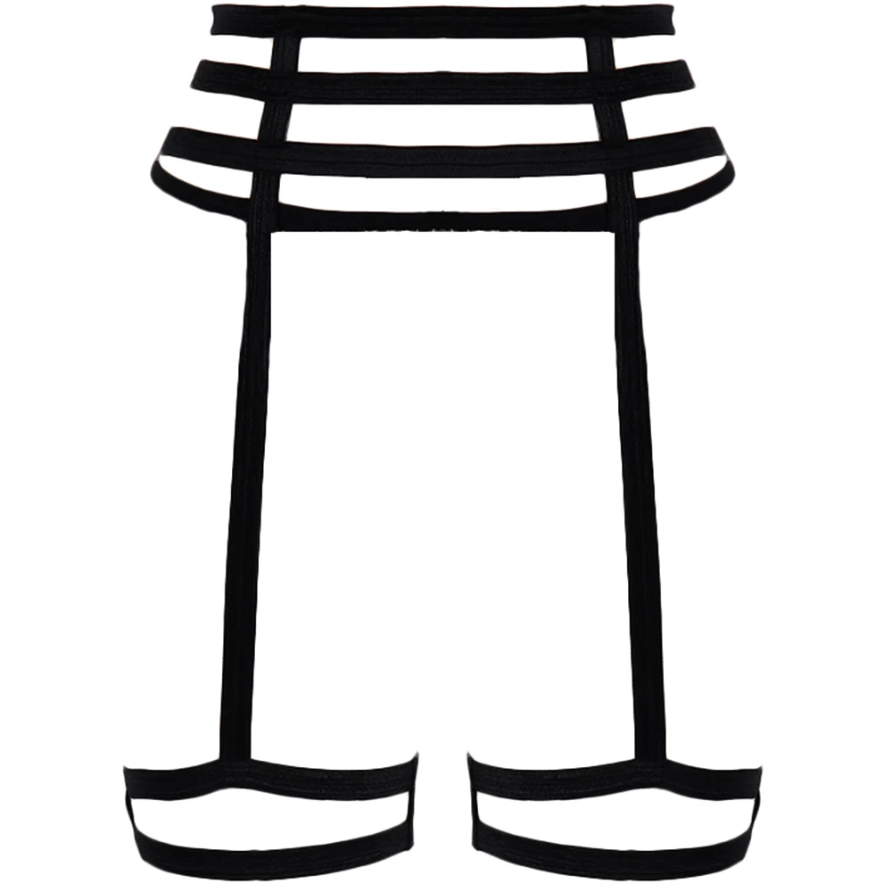 Ремни для тела подвязка в готическом стиле, пояс, черные чулки для связывания, чулки для ног, ремни для тела, женские панк-Рейв, стильный пояс для тела, сексуальное нижнее белье, подвязки