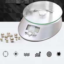 

5kg Digital Scale LCD Electronic Platform Scale Precision Weight Weight Electronic Scale Tempered Glass Food Weighing Scale