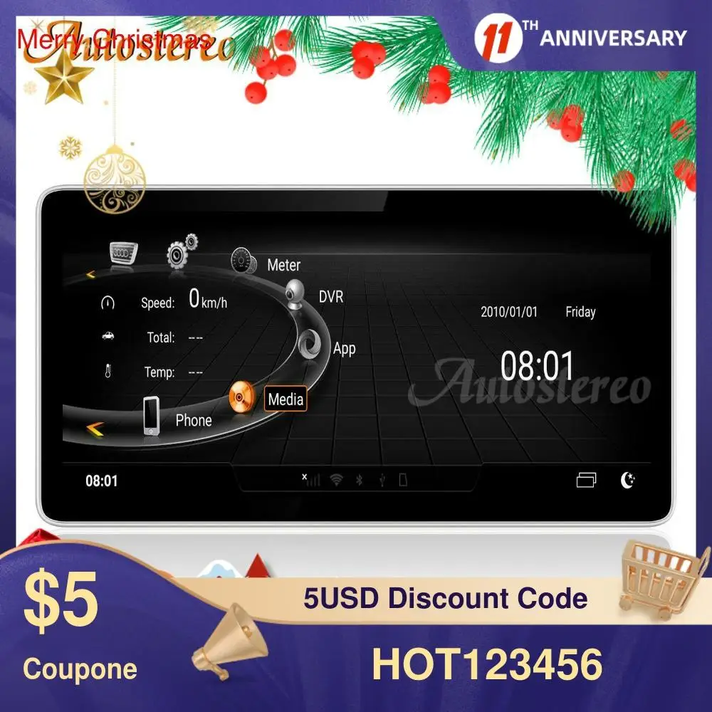 Автомобильная Мультимедийная магнитола Android10 128 + 8 Гб для Audi Q5 2018 2019 2020 |
